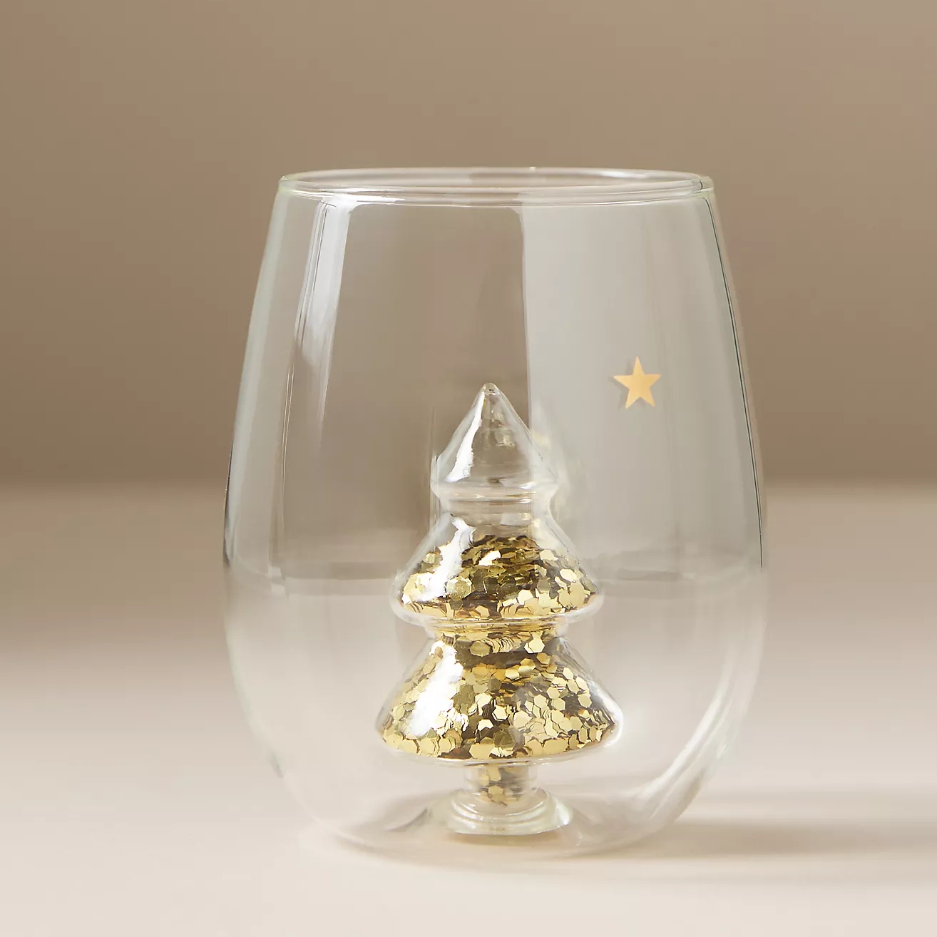 Yuletide Stemless Wine Glass