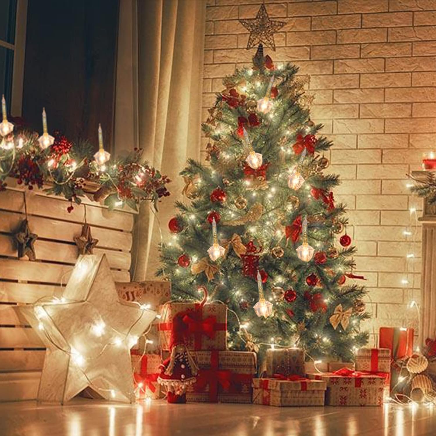 Christmas Bubble Lights - 7 Tradtional Bubble Light Set