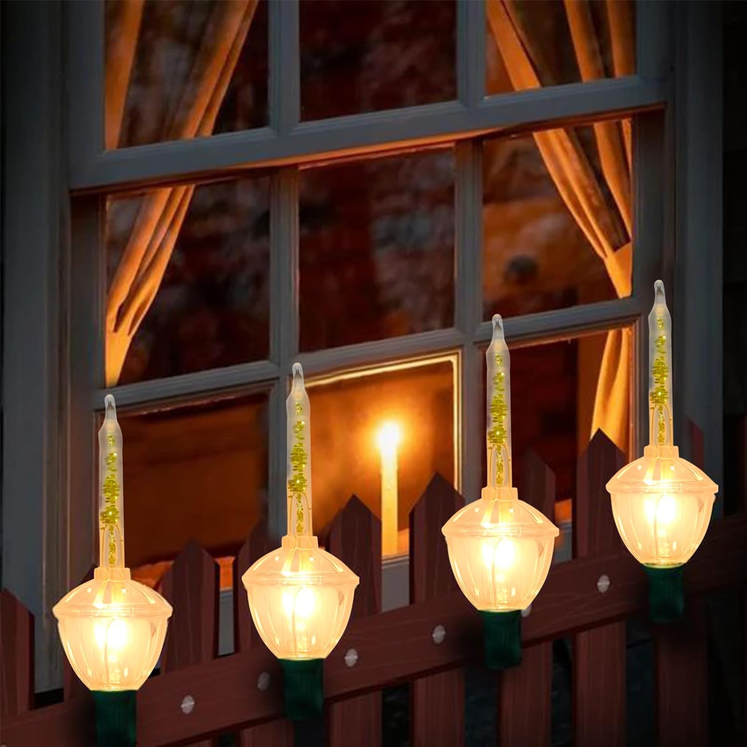 Christmas Bubble Lights - 7 Tradtional Bubble Light Set