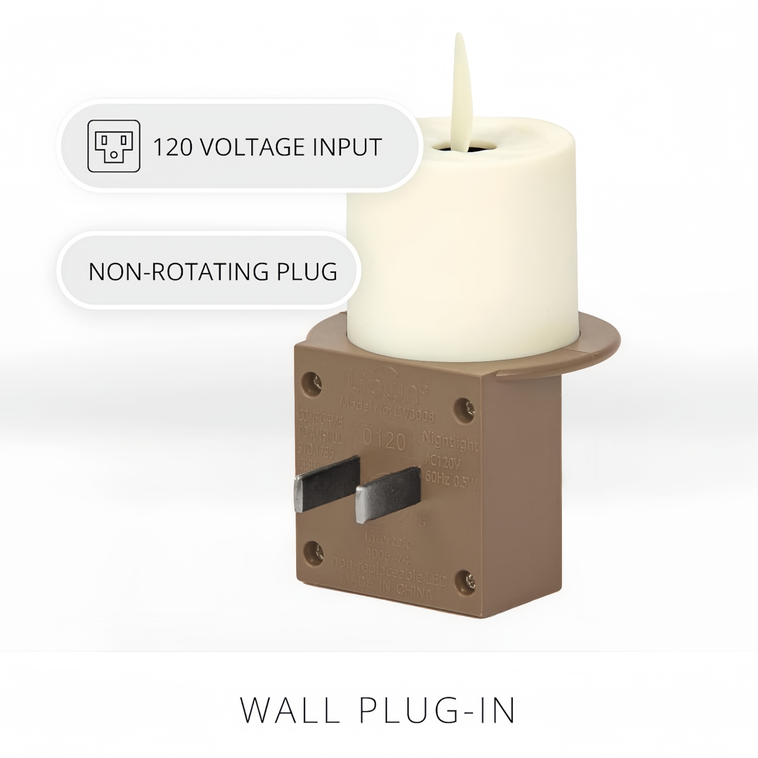 Flameless Candle Nightlight with Sensor Dusk to Dawn