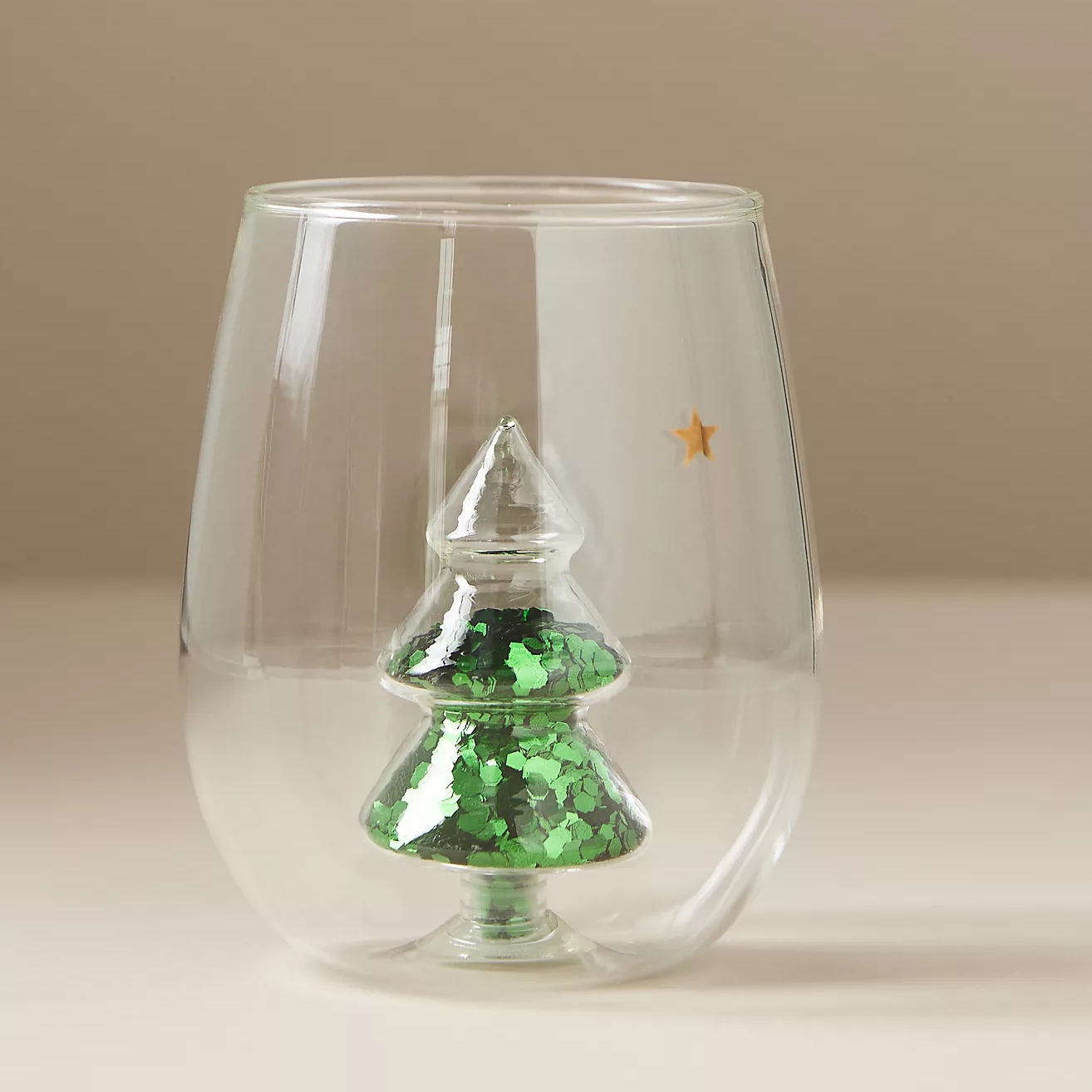 Yuletide Stemless Wine Glass