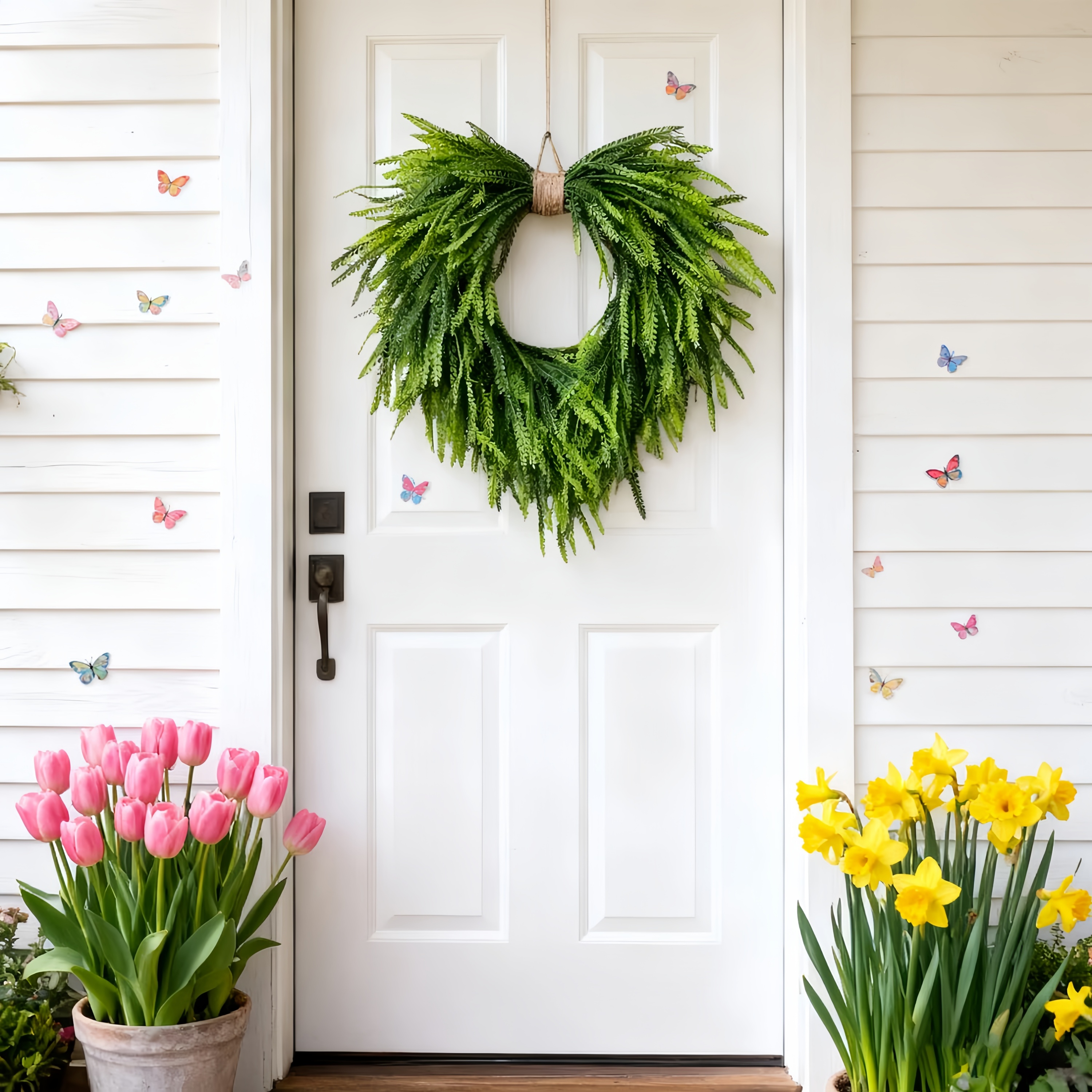 UV-Proof & Waterproof Fern Green Wreath