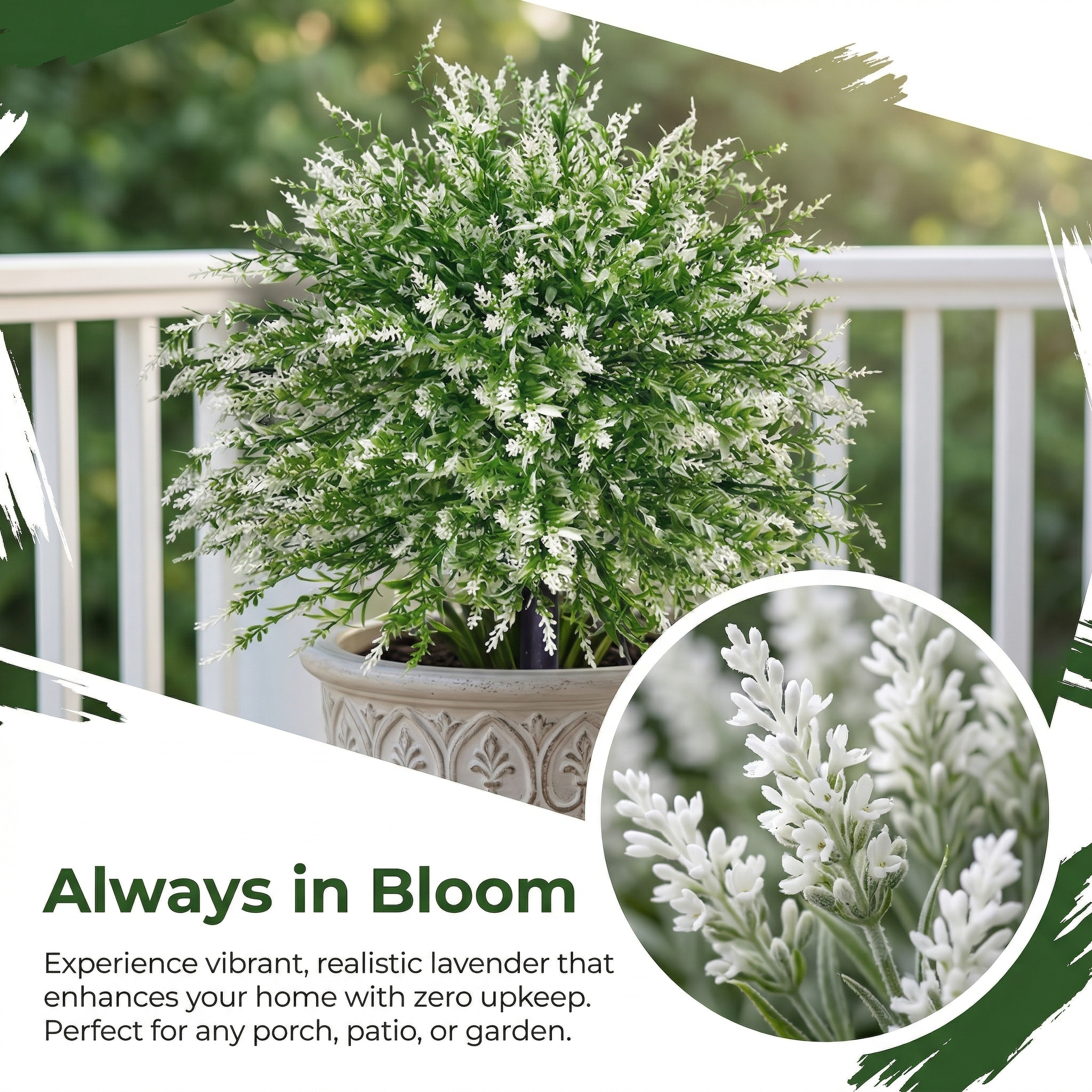 Artificial Lavender with Ground Stake