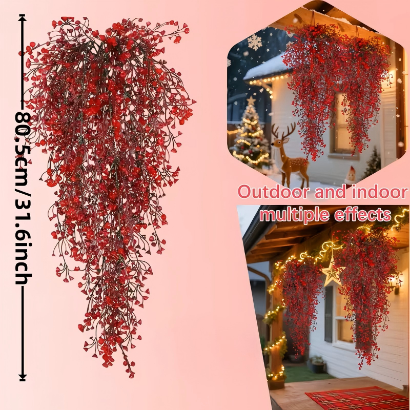 Red Berries Christmas Vine Artificial Vines