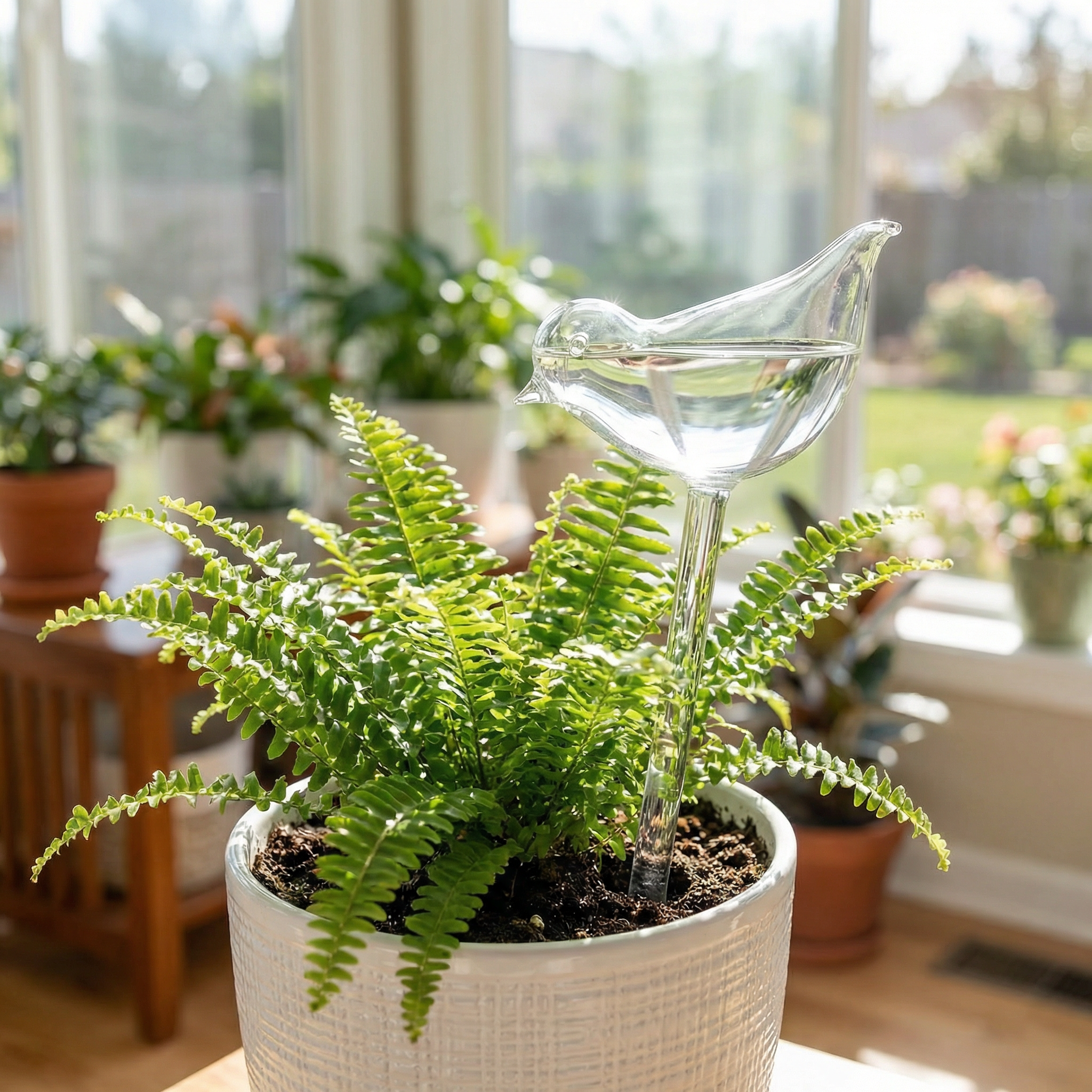 2PCS Glass Bird Plant Waterer Self Watering Globes