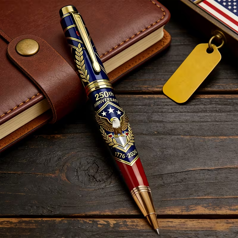 USA 250th Anniversary Commemorative Ballpoint Pen – Patriotic Collectible Gift with Premium Gift Box