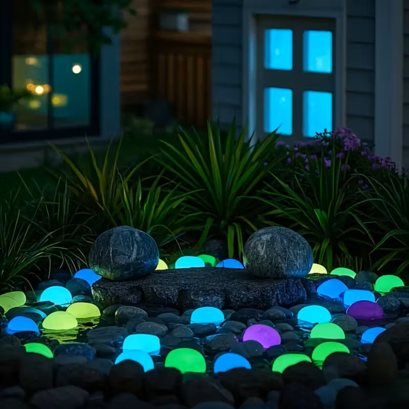 Indoor/Outdoor DIY Decorative Glow-in-the-Dark Pebbles [Weatherproof Durability]