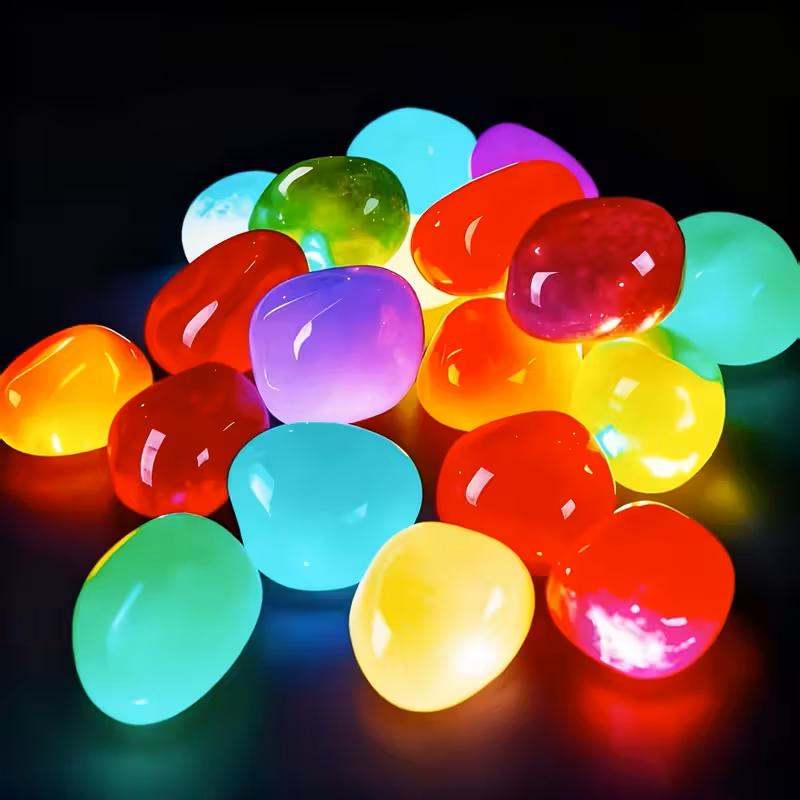 Indoor/Outdoor DIY Decorative Glow-in-the-Dark Pebbles [Weatherproof Durability]