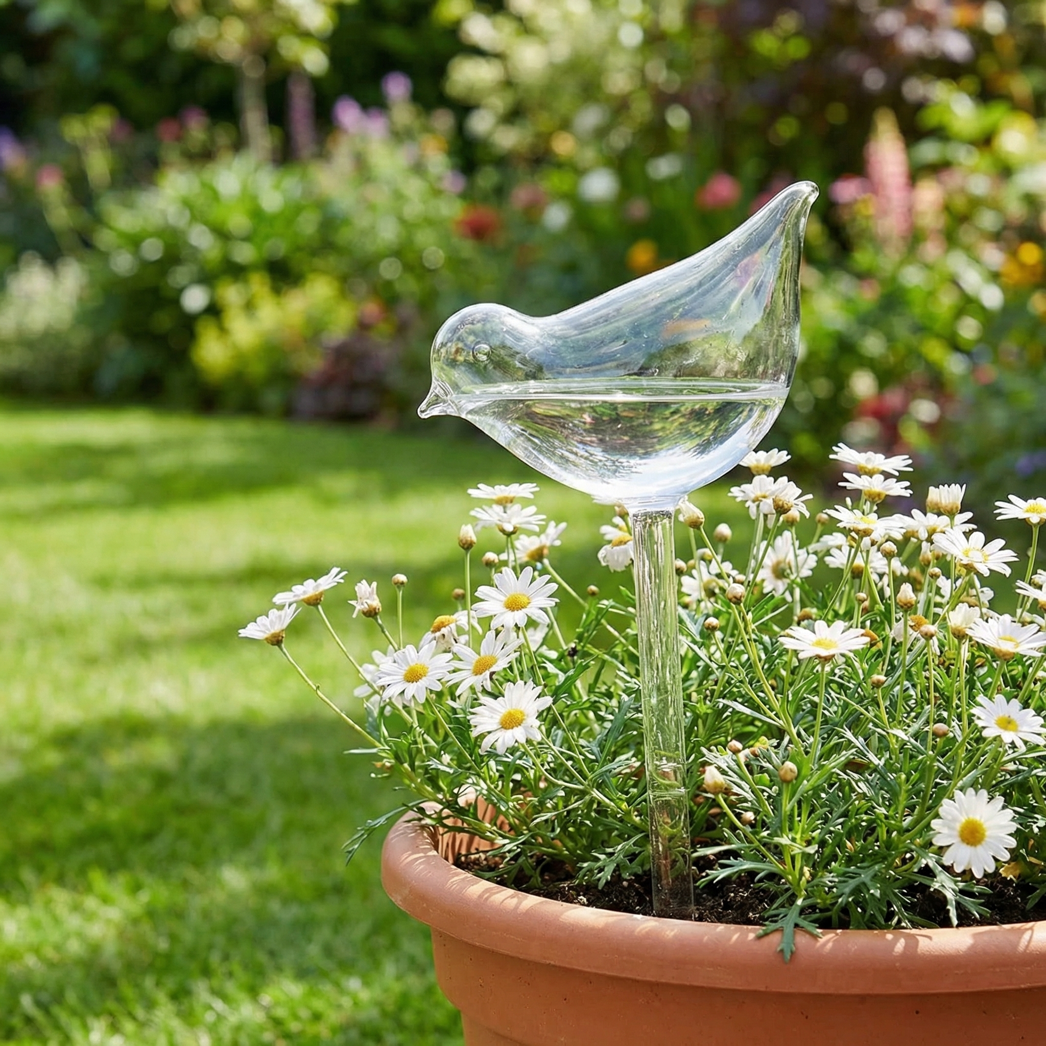 2PCS Glass Bird Plant Waterer Self Watering Globes
