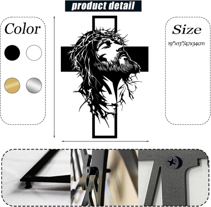ON SALE🔥Jesus Cross Metal Sign Christ Wall Art Decor