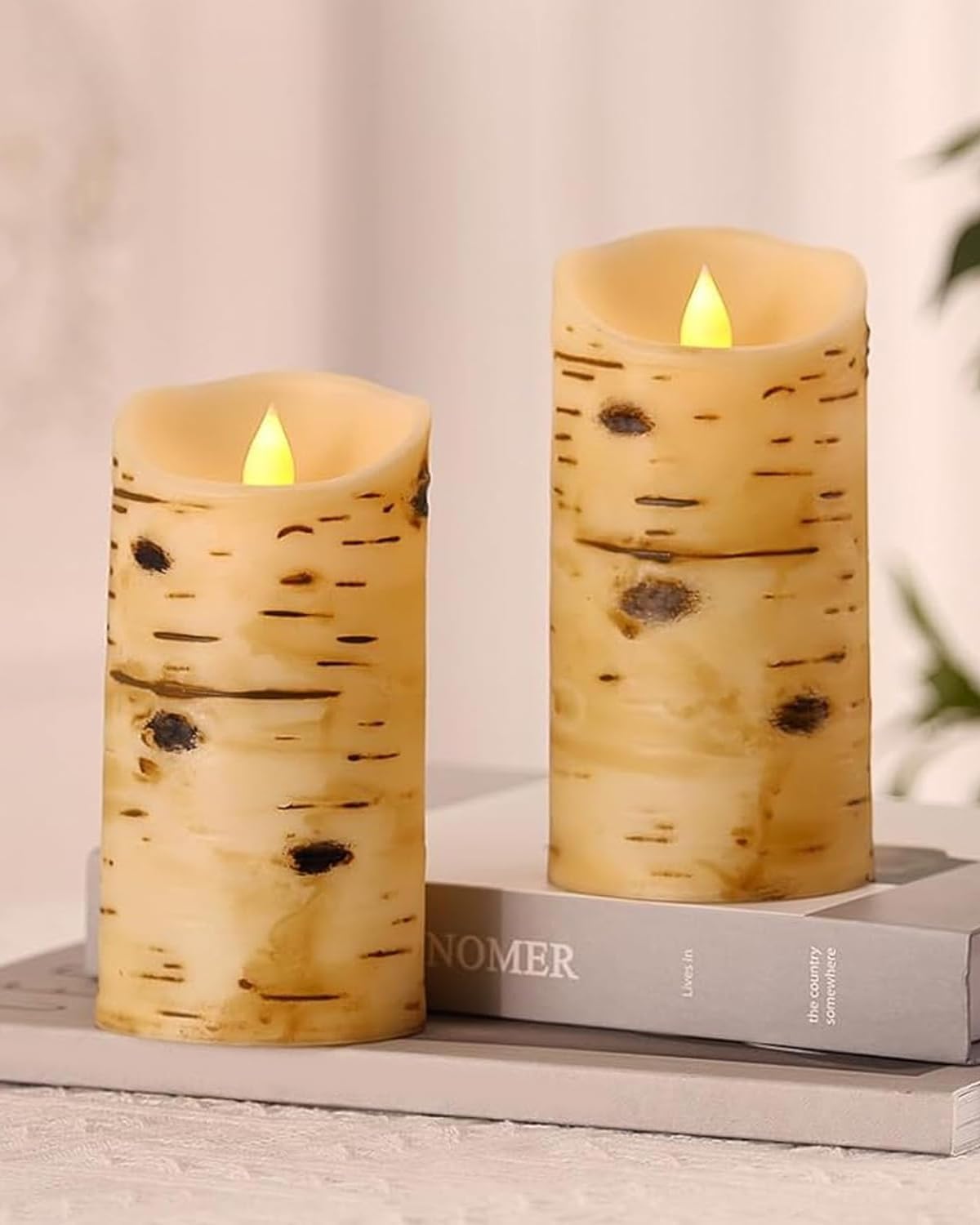 Flameless Candles Birch Bark Candle LED Candles-Twinklehalo