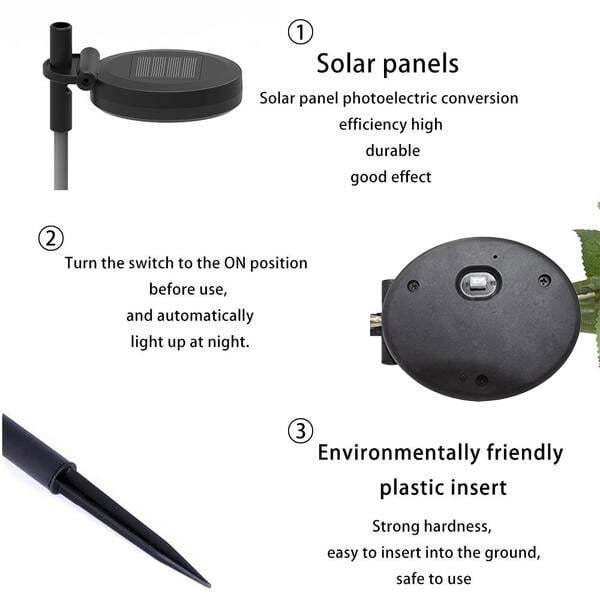 Artificial Lily Solar Garden Stake Lights(1 Pack of 4 Lilies)