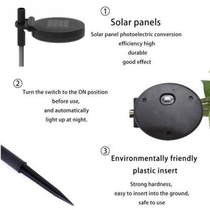 Artificial Lily Solar Garden Stake Lights(1 Pack of 4 Lilies)