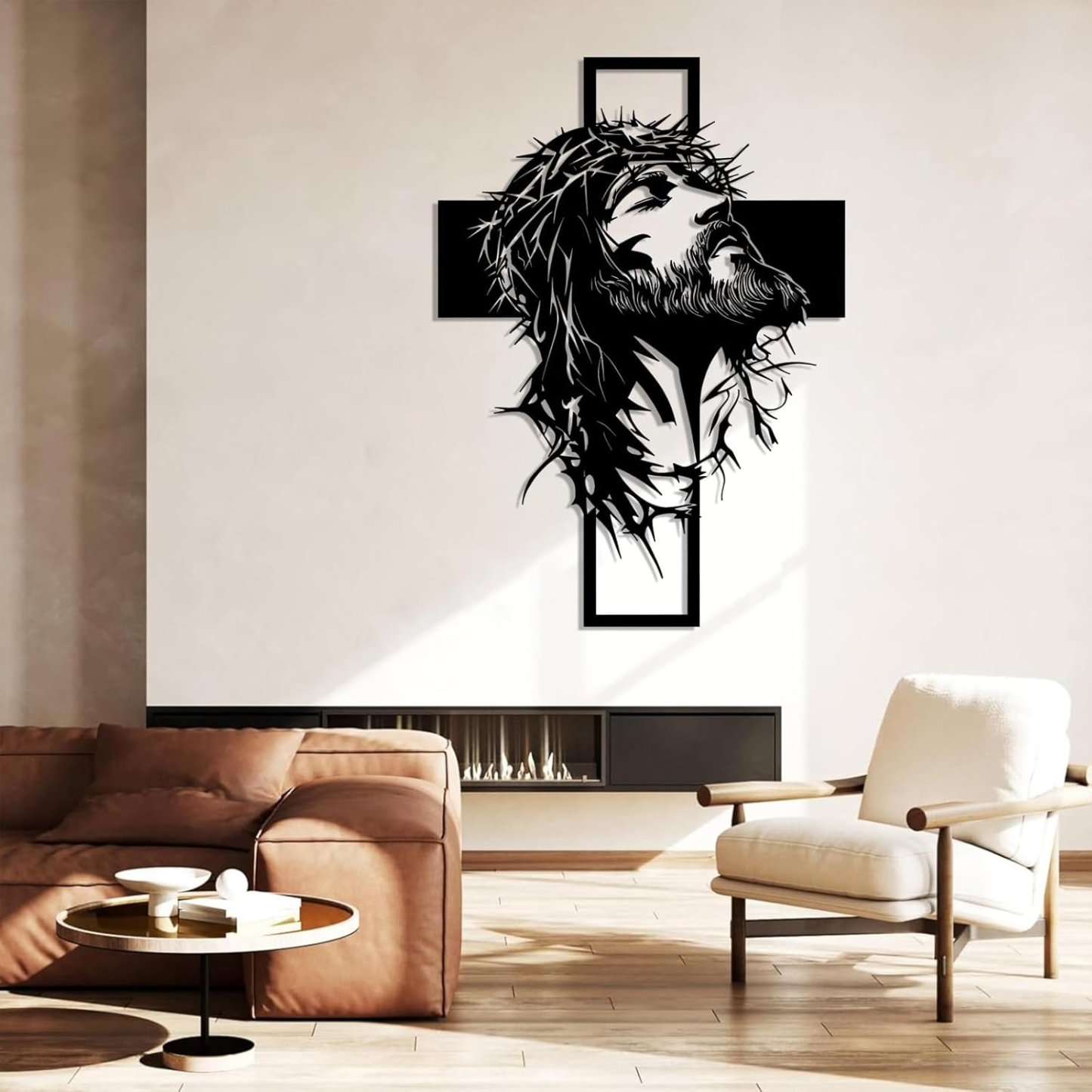 ON SALE🔥Jesus Cross Metal Sign Christ Wall Art Decor