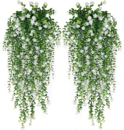 2 Pcs Fake Eucalyptus Vine Faux Flower-Twinklehalo