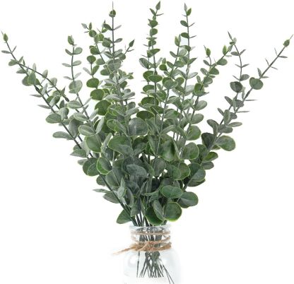 20Pcs Eucalyptus Stems Artificial Flowers-Twinklehalo