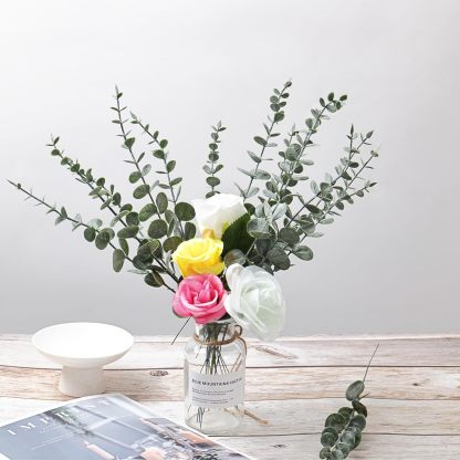 20Pcs Eucalyptus Stems Artificial Flowers-Twinklehalo