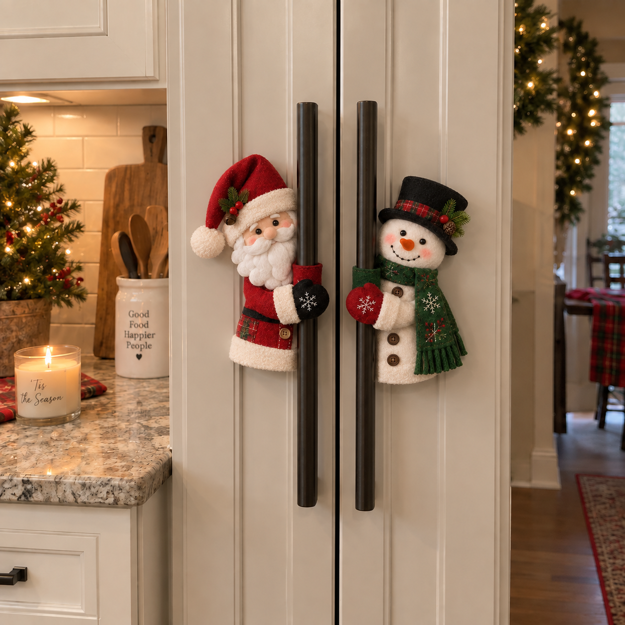 Christmas Santa & Snowman Handle Huggers – Set of 2