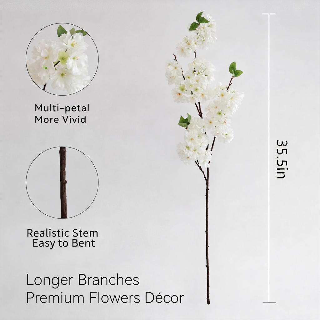 35.5 Inches Artificial Cherry Blossom Branches