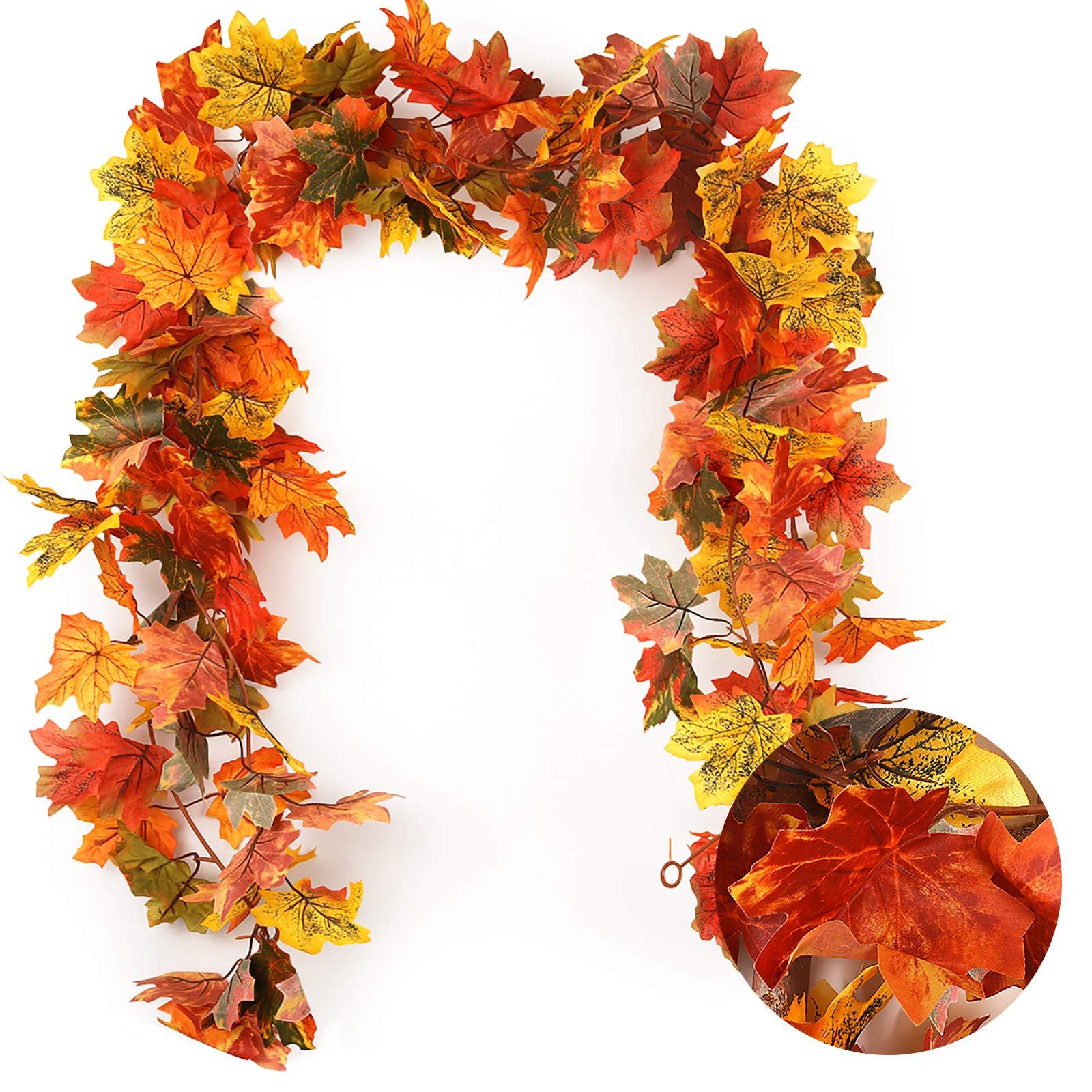2 Pack Fall Maple Leaf Garland