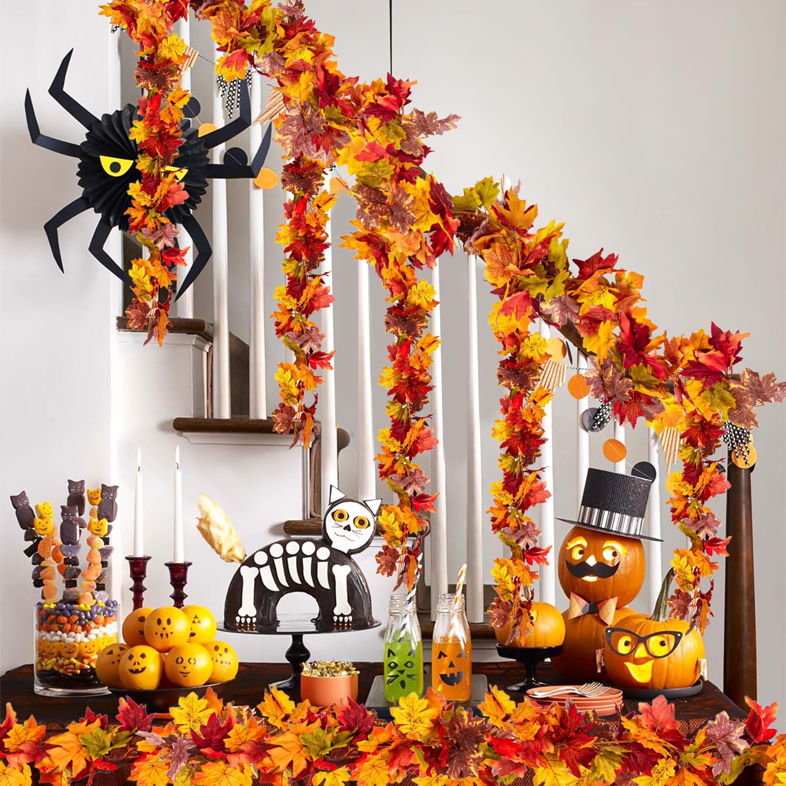 2 Pack Fall Maple Leaf Garland
