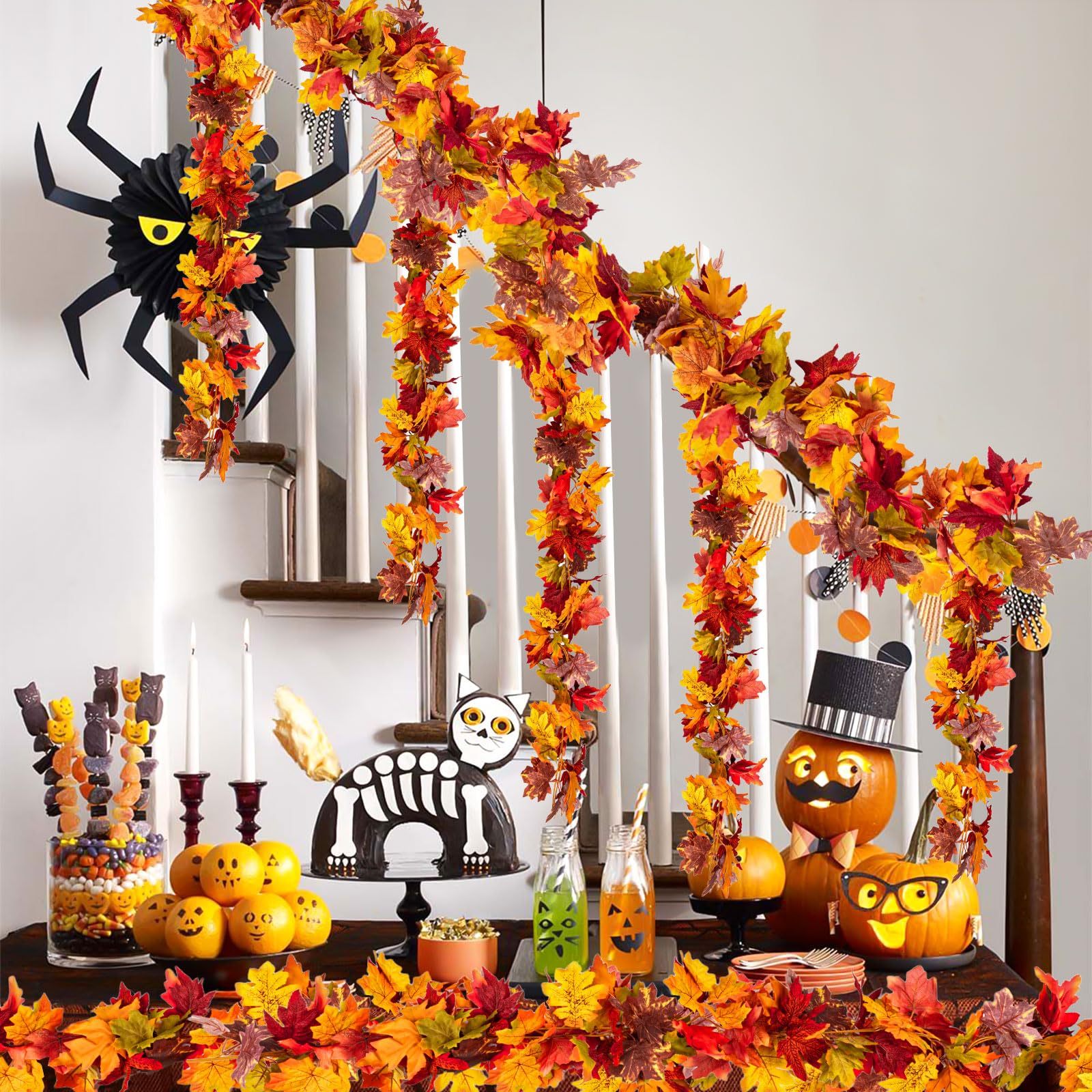 2 Pack Fall Maple Leaf Garland