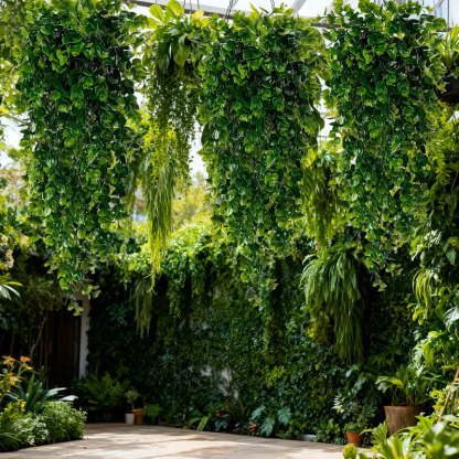  31-inch Lush Green Artificial Ivy Vines - UV Resistant Hanging Plant