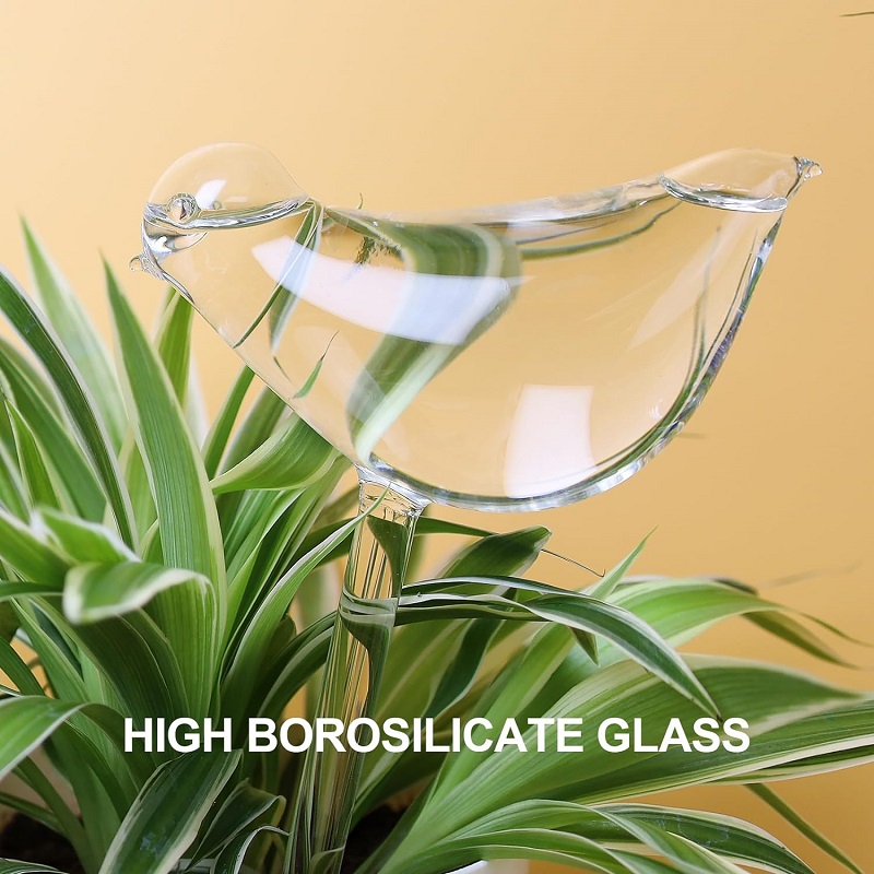 2PCS Glass Bird Plant Waterer Self Watering Globes