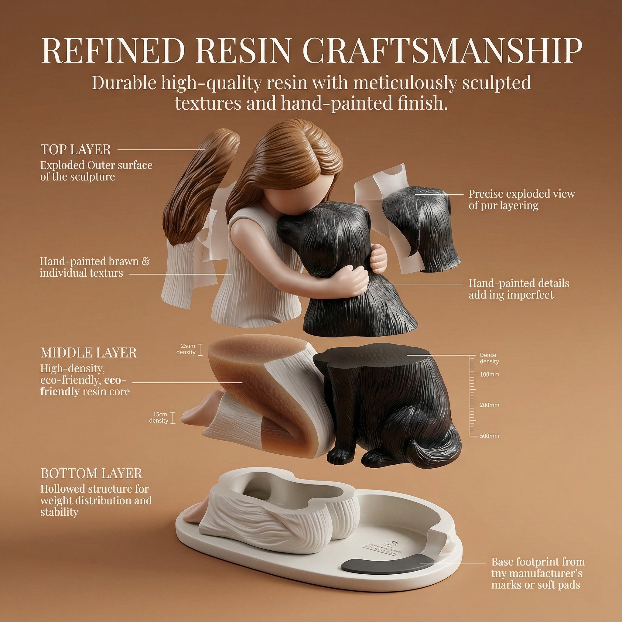 Forever My Best Friend – Girl Hugging Dog Figurine