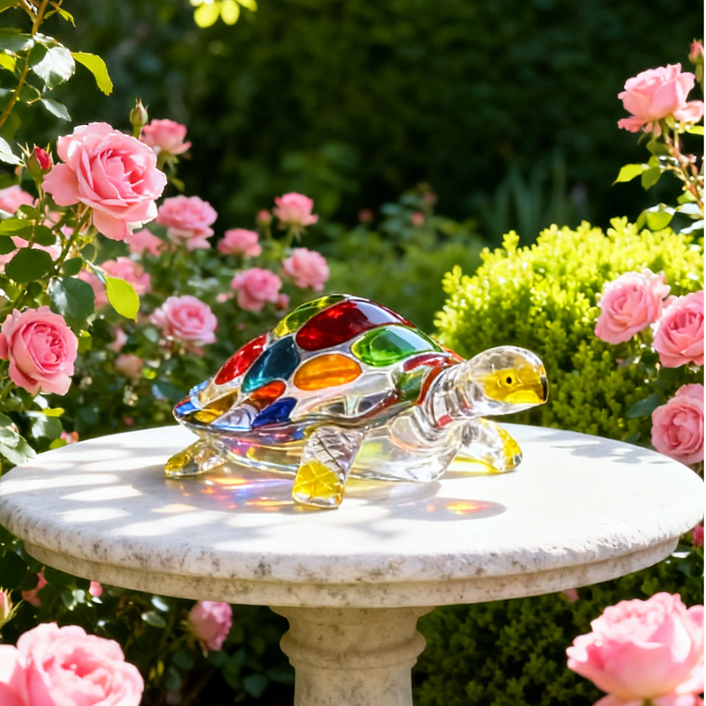 Vibrant Handcrafted Glass Turtle Figurine – Colorful Mosaic Shell,  Unique Gift Idea