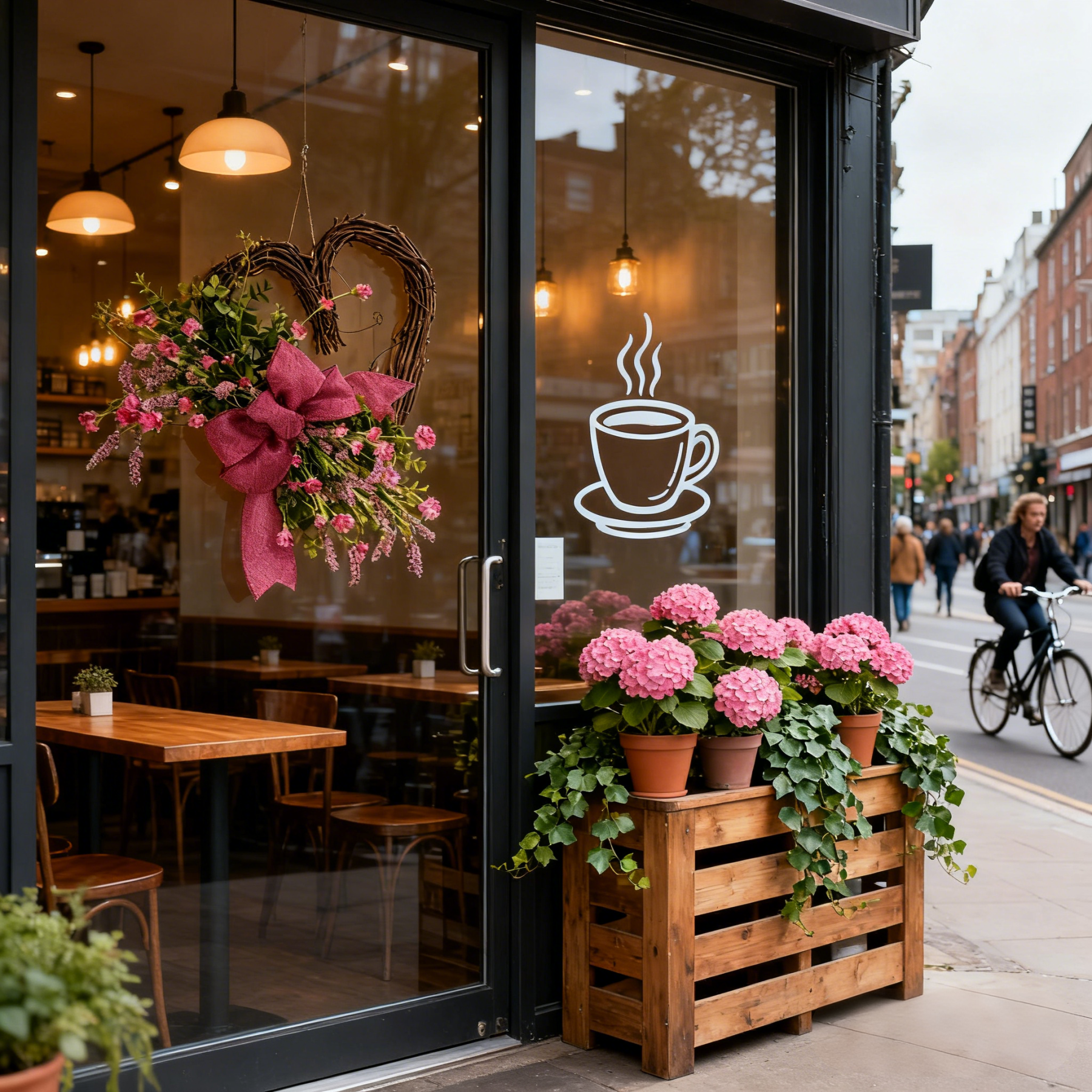 Heart-Shaped Lavender Wreath-Rustic Farmhouse Heart Decoration [18 inchs]