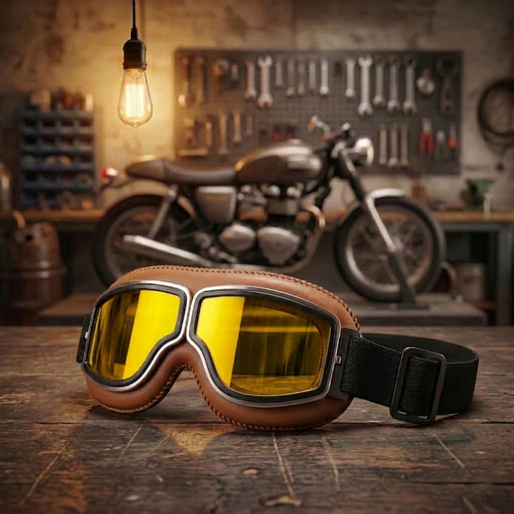 🔥 OTG Vintage Motorcycle Goggles (Fits Over Glasses)