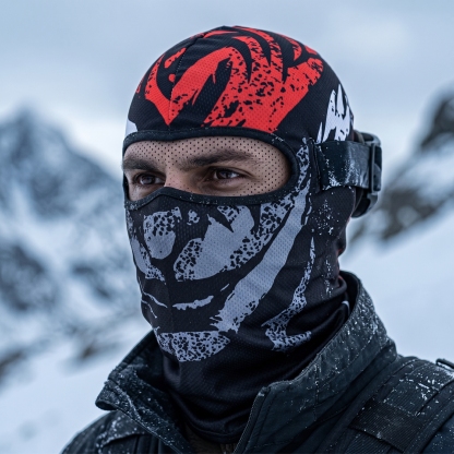 Men's Quick-Dry Cycling Balaclava - 3D Monster Graphic Breathable Mask