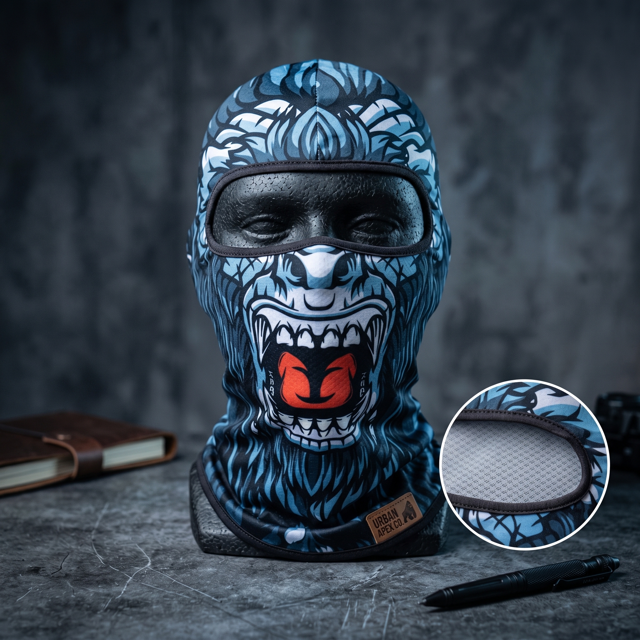 Men's Quick-Dry Cycling Balaclava - 3D Monster Graphic Breathable Mask