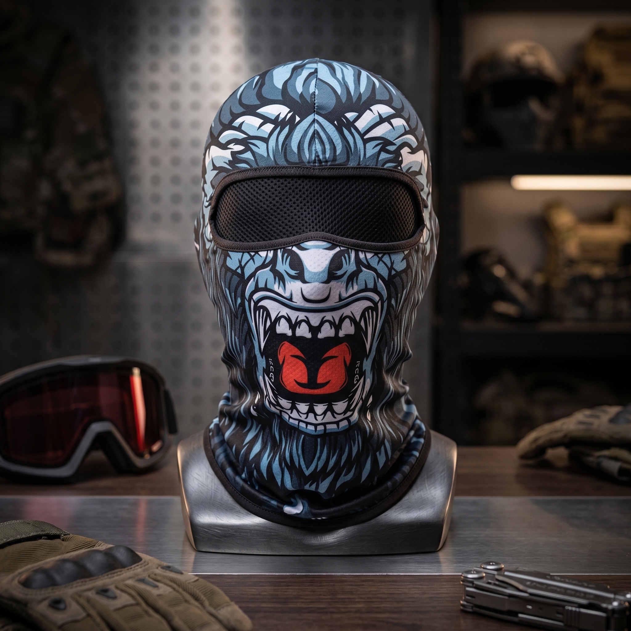 Men's Quick-Dry Cycling Balaclava - 3D Monster Graphic Breathable Mask