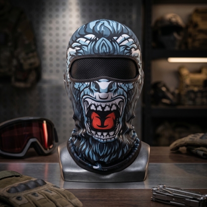 Men's Quick-Dry Cycling Balaclava - 3D Monster Graphic Breathable Mask