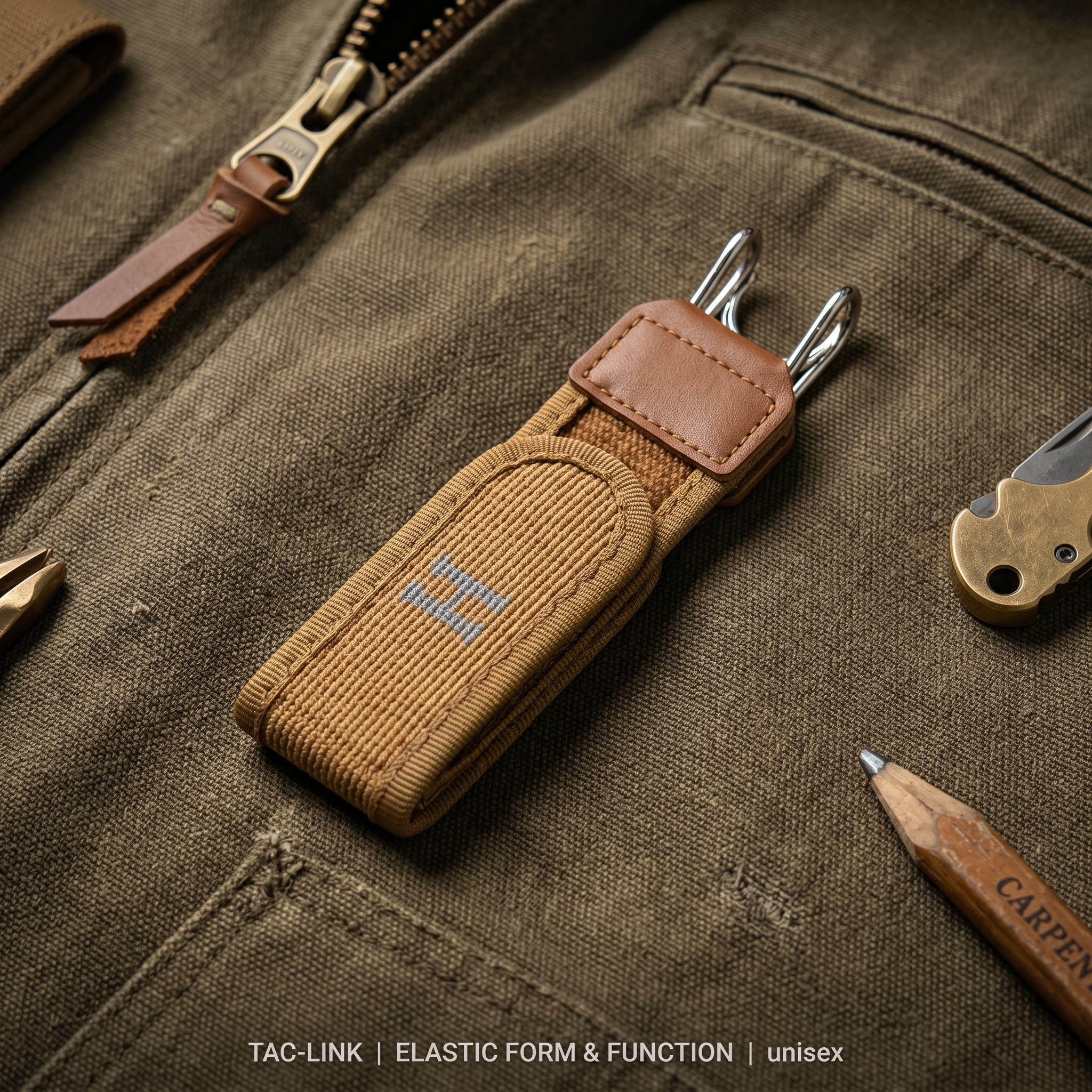 🔥Tactical Elastic Belt with Metal Hook (Unisex) - Combines functionality and style