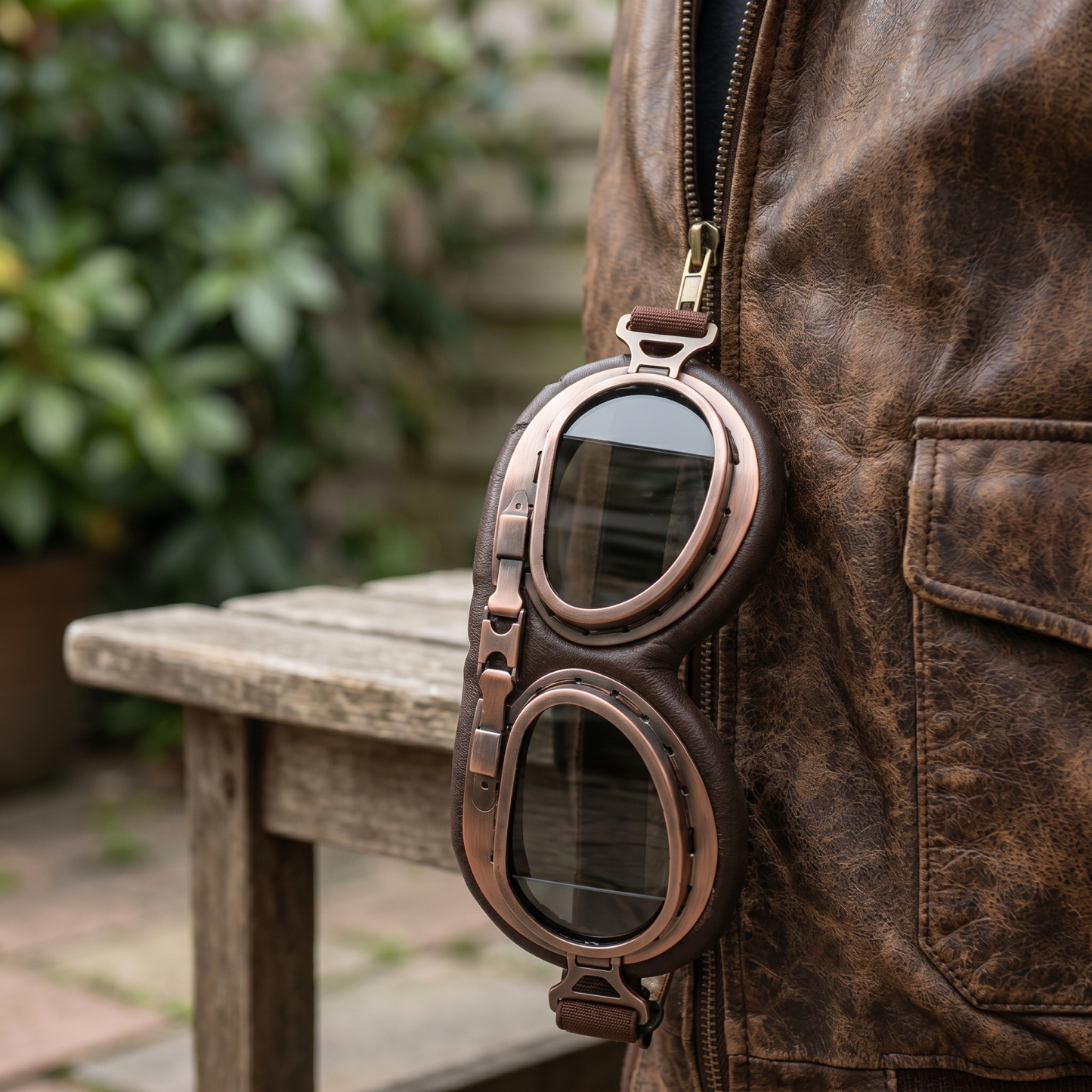 Vintage Motorcycle Goggles for Adults, Protective Goggles (Glasses, Fits Over Glasses & Helmet)