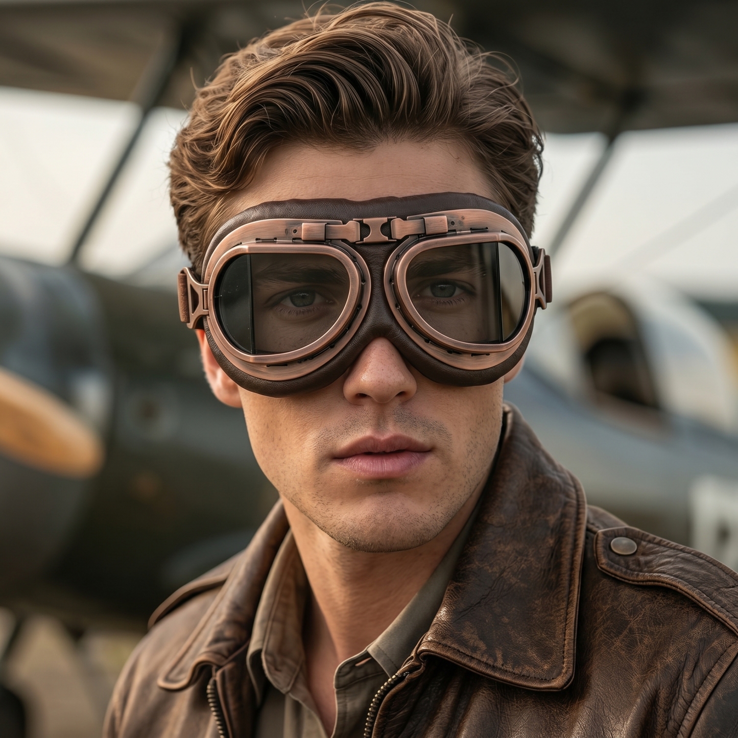 Vintage Motorcycle Goggles for Adults, Protective Goggles (Glasses, Fits Over Glasses & Helmet)