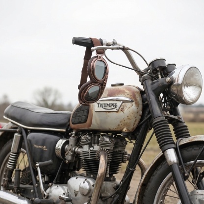 Vintage Motorcycle Goggles for Adults, Protective Goggles (Glasses, Fits Over Glasses & Helmet)