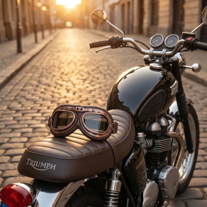 Vintage Motorcycle Goggles for Adults, Protective Goggles (Glasses, Fits Over Glasses & Helmet)