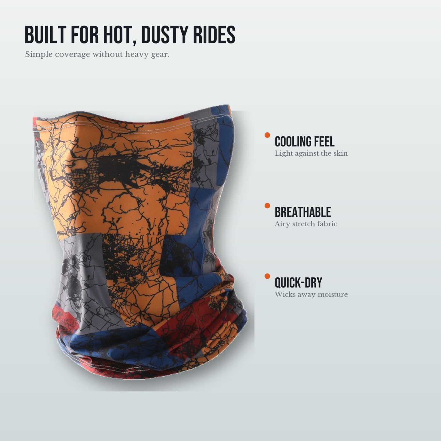 Cooling Multi-Wear Motorcycle Neck Gaiter