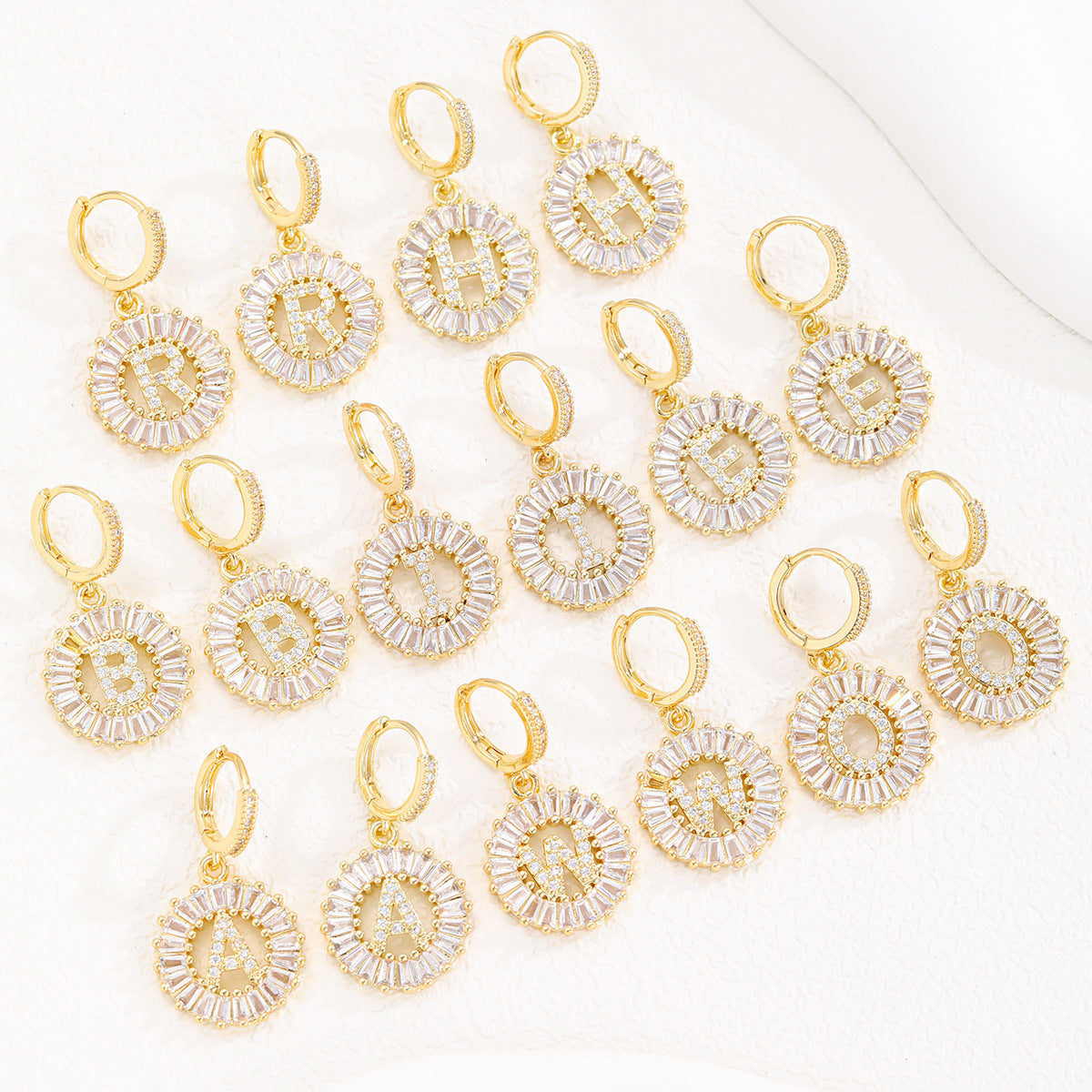 【LAST DAY 49% OFF】Initial Letter Pendant Earrings