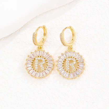 【LAST DAY 49% OFF】Initial Letter Pendant Earrings