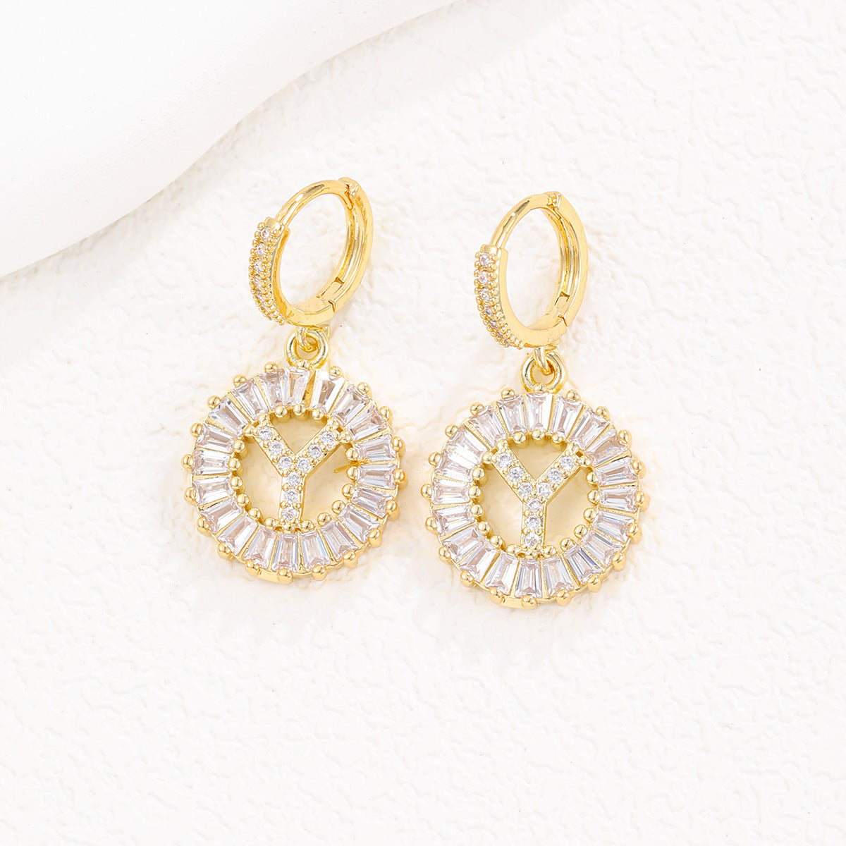 【LAST DAY 49% OFF】Initial Letter Pendant Earrings