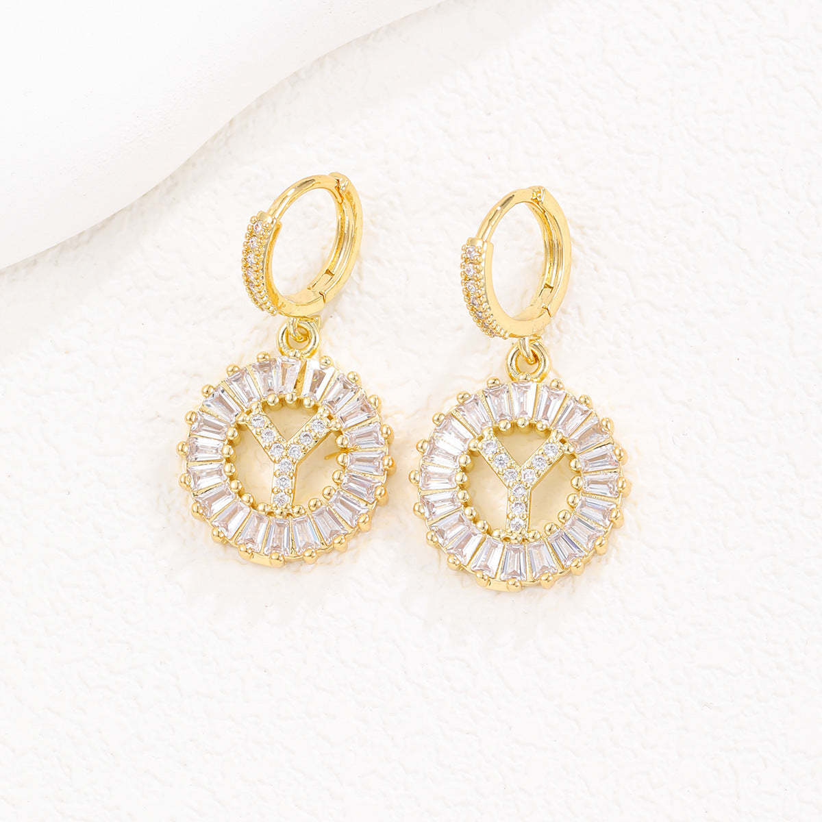 【LAST DAY 49% OFF】Initial Letter Pendant Earrings