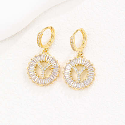 【LAST DAY 49% OFF】Initial Letter Pendant Earrings