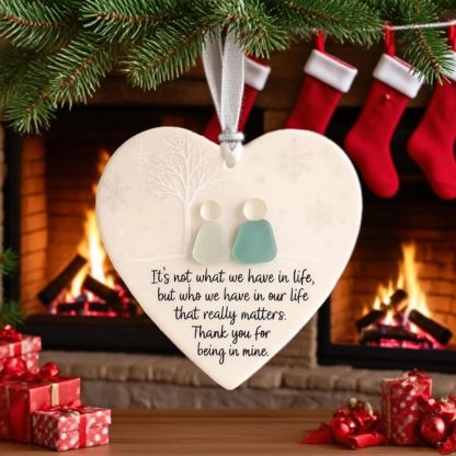 Heart-Shaped Sea Glass Friendship Decor🌊✨ Shaped by Nature & Crafted by Hand💝