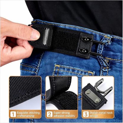 🔥Tactical Elastic Belt with Metal Hook (Unisex) - Combines functionality and style
