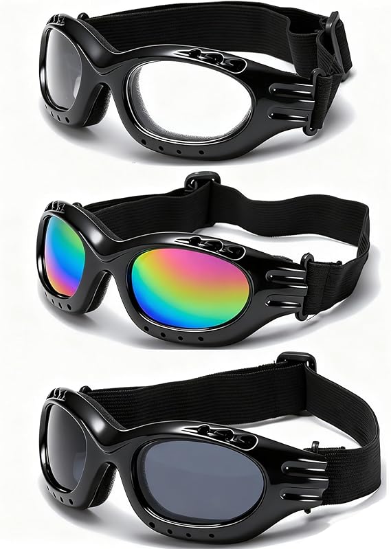 Motorcycle Goggles, Anti-UV Windproof Dustproof Dirt Bike ATV Ski Goggles